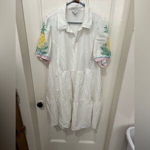 White pineapple sleeve 3x